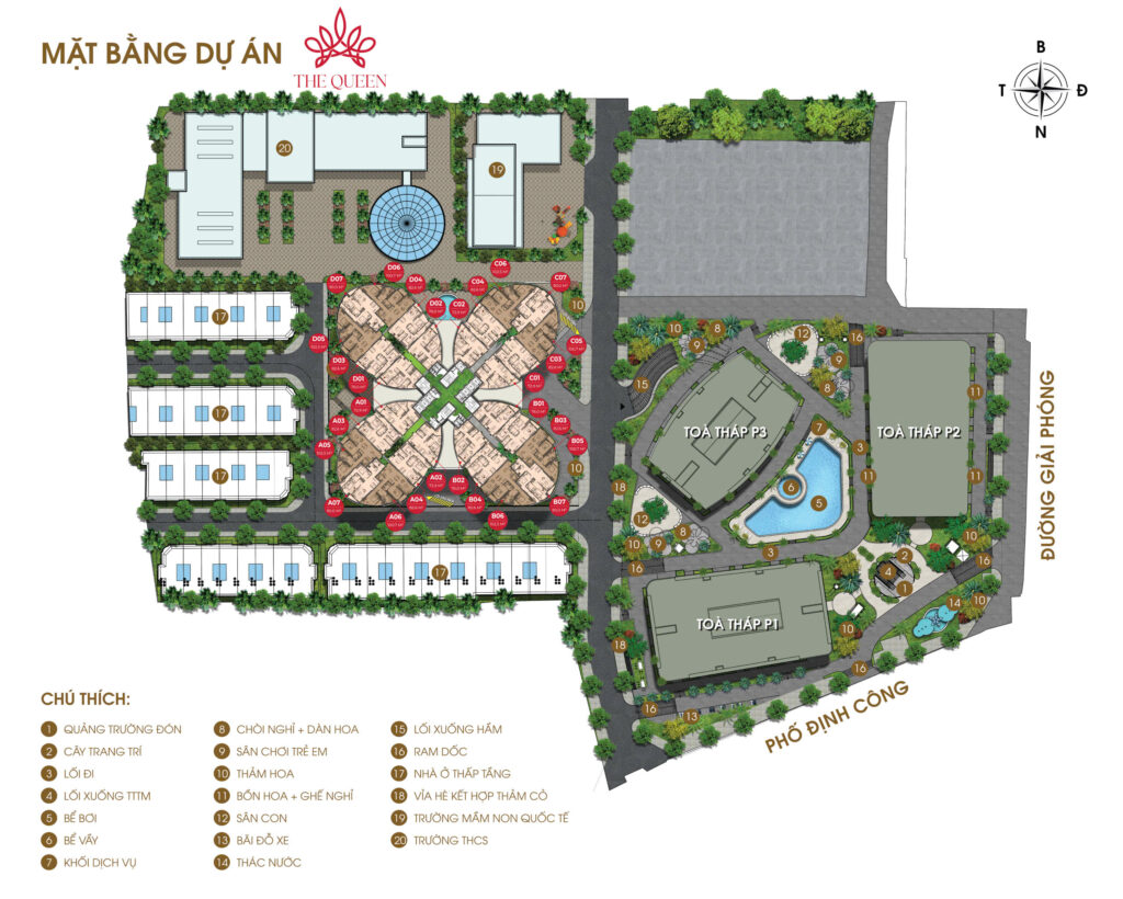 mặt bằng chung cư 360 Giải Phóng